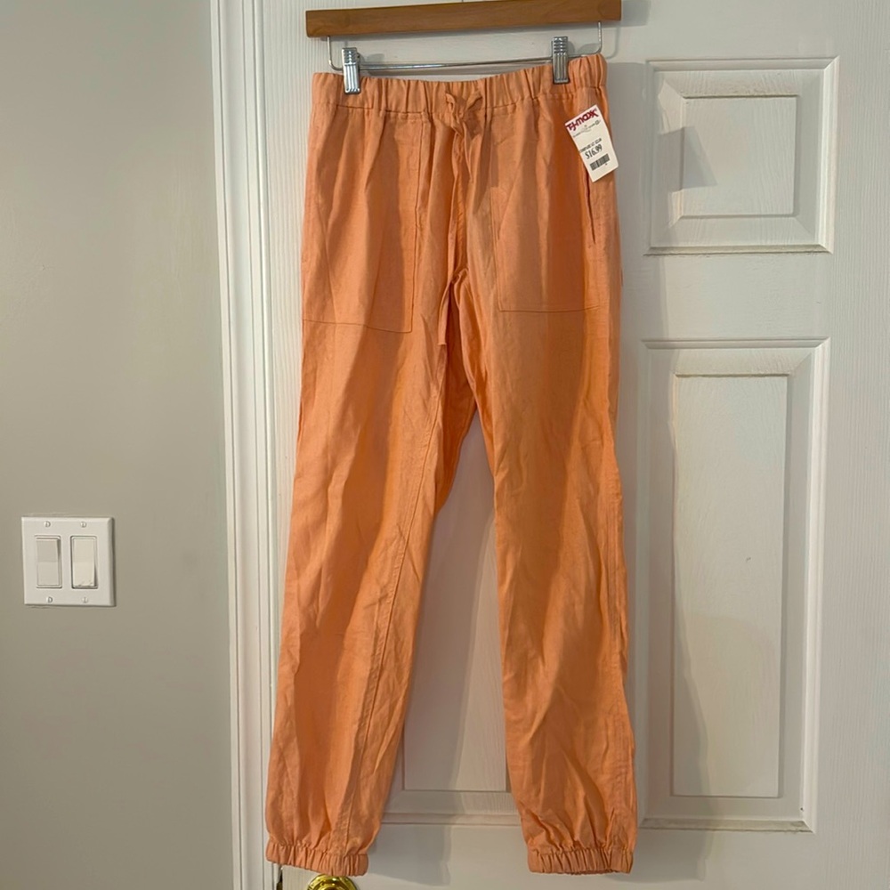 Love Tree jogger style beach cover-up pant peach color NWT